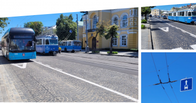 У центрі Вінниці з’явилась нова виділена смуга для тролейбусів і автобусів