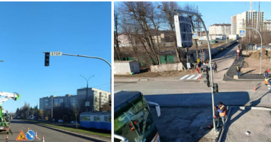 На Барському шосе тривають роботи зі створення регульованого пішохідного переходу задля безпеки