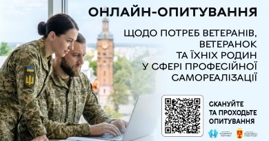 Запущено онлайн-опитування про потреби ветеранів та їх сімей у сфері професійного розвитку та освіти