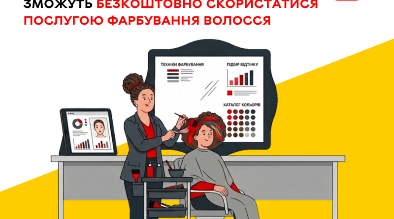 Вінничанки з числа ВПО зможуть безкоштовно пофарбувати волосся у салоні «Style for You»