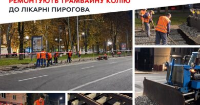 Нічний ремонт на Пирогова: у Вінниці за дев'ять змін уклали 225 метрів нової трамвайної колії